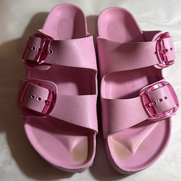 Used pink rubber style Birkenstocks women’s size 40 - Picture 2 of 6